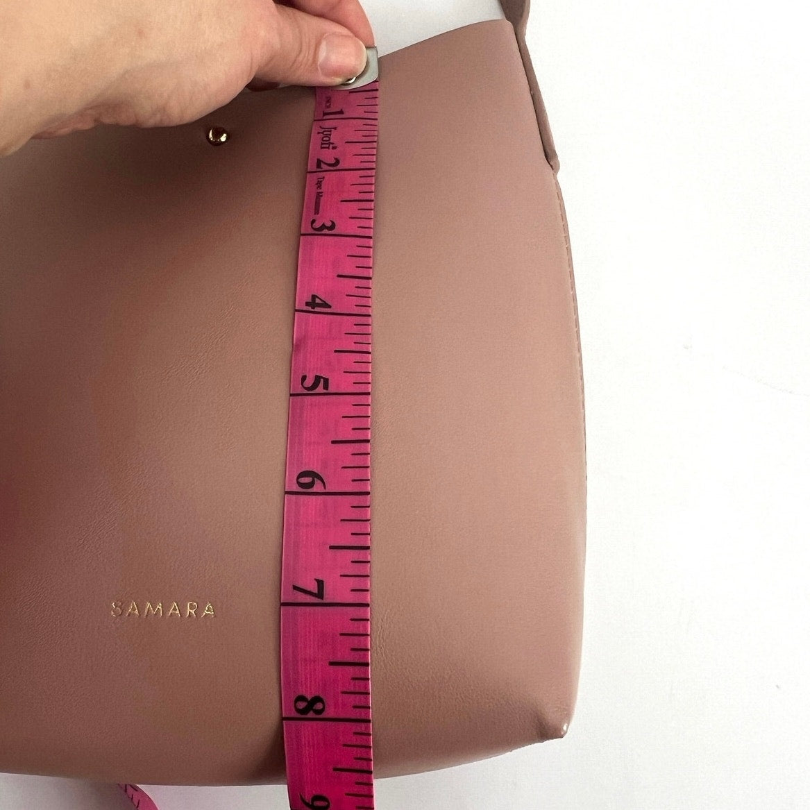 SAMARA Handbags Taupe/Dusty Pink Leather Crossbody Bag