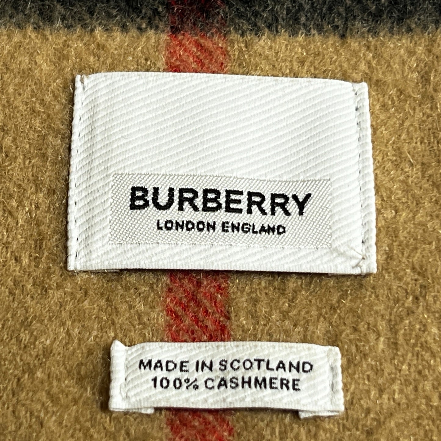 Burberry Nova Check Plaid Cashmere Scarf Authentic